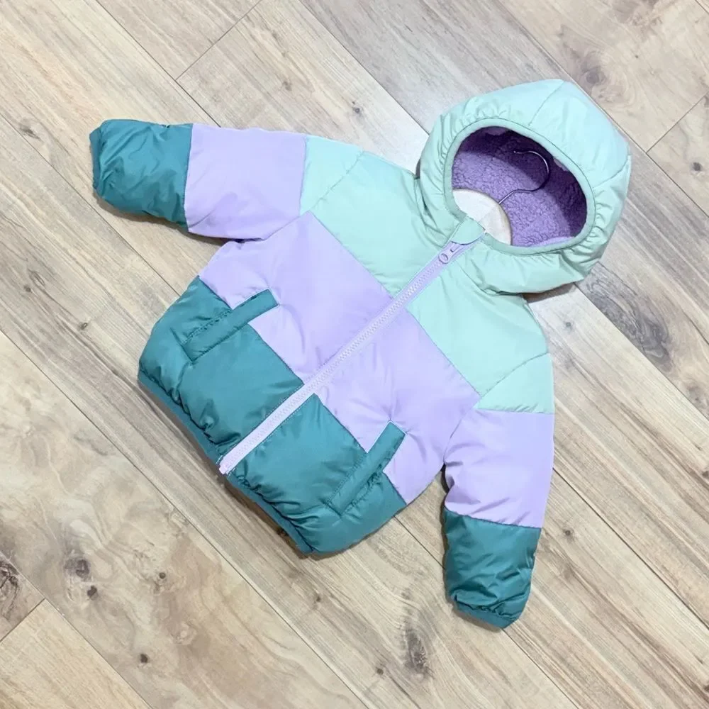 Swiss Tech toddler hooded puffer jacket Size 12M